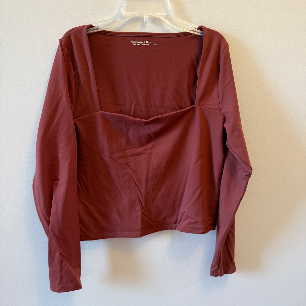 Abercrombie & Fitch Rust Square Neck Top Size Large | Women's Shirt